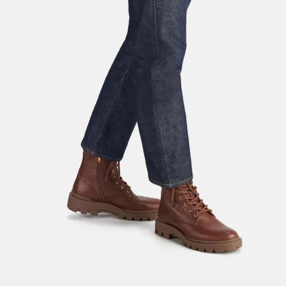 NWT COACH SADDLE SIGNATURE CITYSOLE BOOTS - Picture 3 of 10